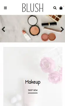 Example of a Freewebstore template on a mobile device